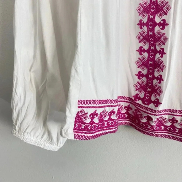 Savanna Jane Purple Embroidered Boho Chic Top - Picture 5 of 10